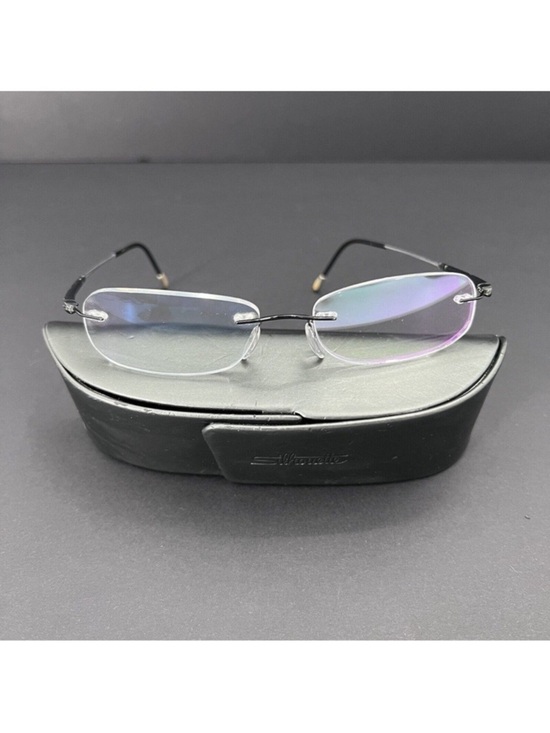 Silhouette Eyeglasses Rimless Frames Titanium Silver / Black main image 5